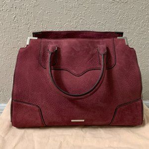 Rebecca Minkoff Amorous Satchel Suede Tawny Port